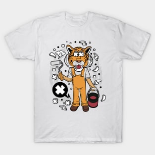 Tiger Painter Illustration T-Shirt